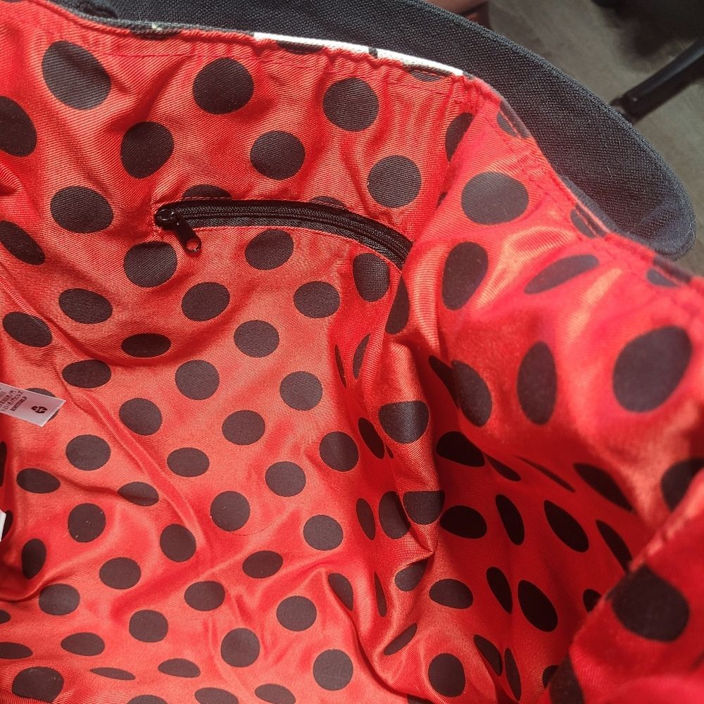 Disney Store Mickey & Minnie Big Face Double Sided Canvas Tote Bag Shoulder vaca - Picture 7 of 11